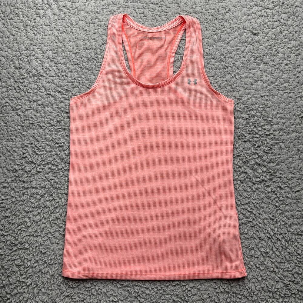 Under Armour Tank Top Womens Small Pink Threadborne Running Athletic Gym Wear